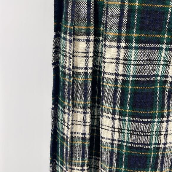 Vintage Lasting Impressions wool (?) plaid pleated wrap academic midi skirt - Picture 4 of 6
